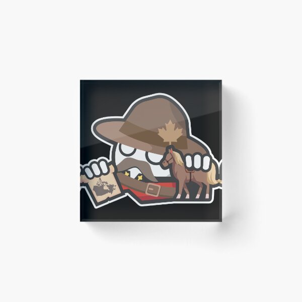 Item preview, Funny Canadian Mountie Cartoon with Horse and Map designed and sold by Torket-y.