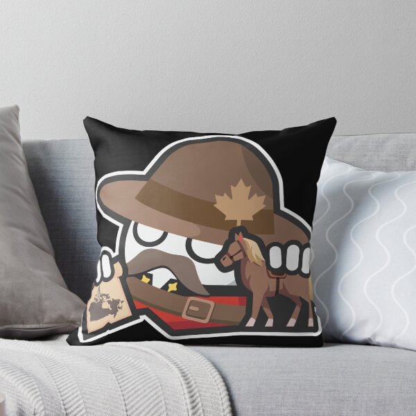 Item preview, Funny Canadian Mountie Cartoon with Horse and Map designed and sold by Torket-y.