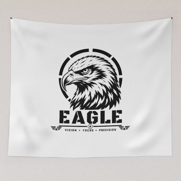Item preview, Eagle | Vision Focus Precision | Patriotic Warrior Graphic T-Shirt designed and sold by Bizon2910.