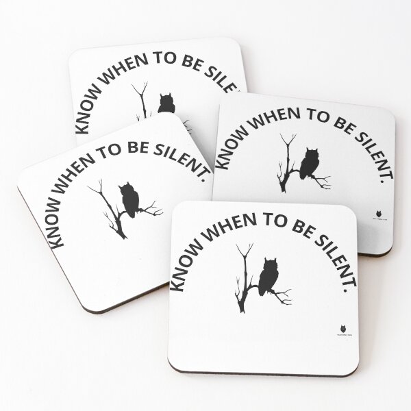 Item preview, Know When To Be Silent. | Owl Wisdom T-Shirt designed and sold by Bwolf1956.