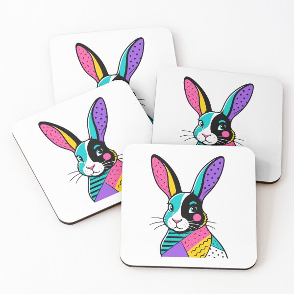 Item preview,  Memphis Rabbit Portrait designed and sold by Modern Mascot Archive.