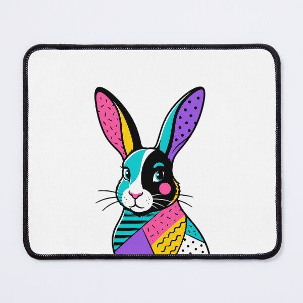 Item preview, Memphis Rabbit Portrait designed and sold by Modern Mascot Archive.