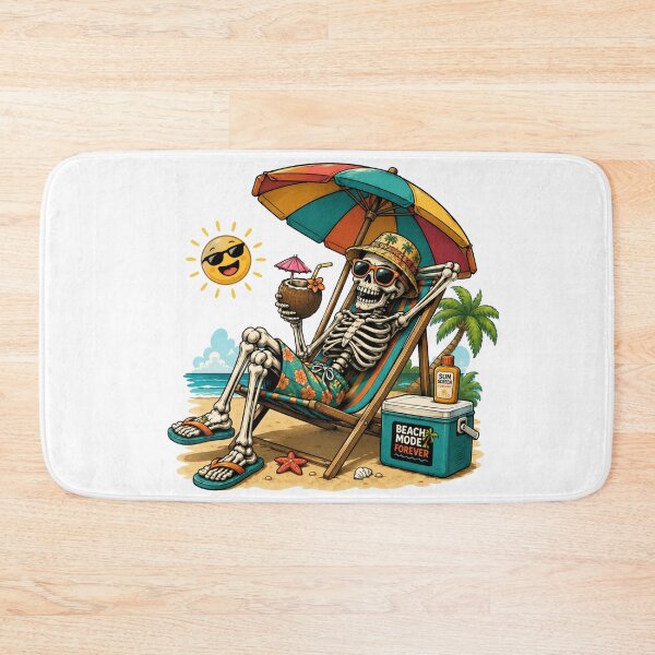 Item preview, Beach Mode Forever , Funny Skeleton Enjoying Summer Vacation designed and sold by missprint57.
