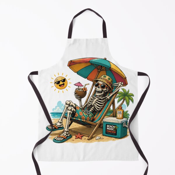 Item preview, Beach Mode Forever , Funny Skeleton Enjoying Summer Vacation designed and sold by missprint57.