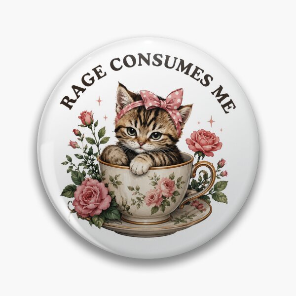 Item preview, Rage Consumes Me Cat Flower Cute Kitty Cat Meme designed and sold by Kladhadredo.