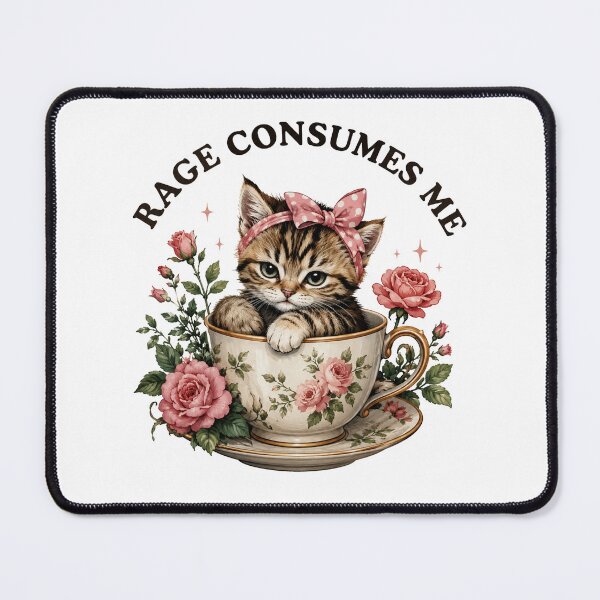 Item preview, Rage Consumes Me Cat Flower Cute Kitty Cat Meme designed and sold by Kladhadredo.