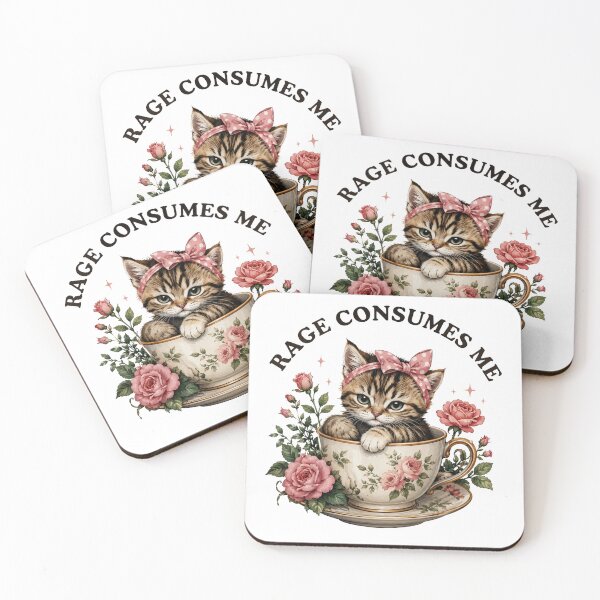 Item preview, Rage Consumes Me Cat Flower Cute Kitty Cat Meme designed and sold by Kladhadredo.