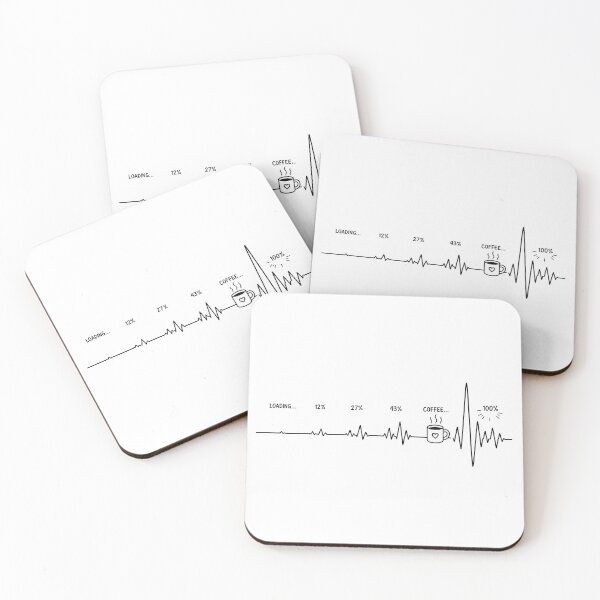 Item preview, ❤️ HEARTBEAT COLLECITON ❤️ - COFFEE ☕ - Coffee Loading... designed and sold by WheelieGdArt.