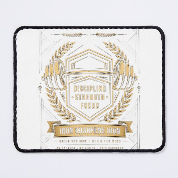 Item preview, Iron Sharpens Iron | Premium Men's Gym Crest Design designed and sold by Donartpictures.