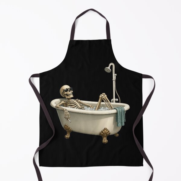 Item preview, Relaxing Skeleton in Bathtub | Funny Dead Tired Bathroom Humor Shirt designed and sold by HectorStore11.