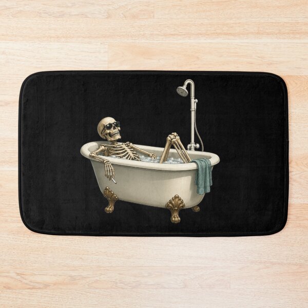 Item preview, Relaxing Skeleton in Bathtub | Funny Dead Tired Bathroom Humor Shirt designed and sold by HectorStore11.