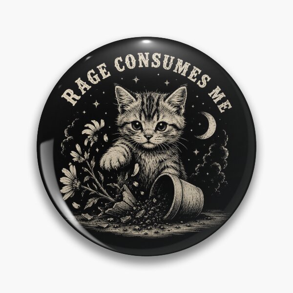 Item preview, Rage Consumes Me Cat Flower Cat Meme designed and sold by Kladhadredo.