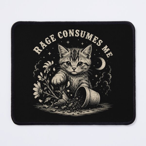 Item preview, Rage Consumes Me Cat Flower Cat Meme designed and sold by Kladhadredo.