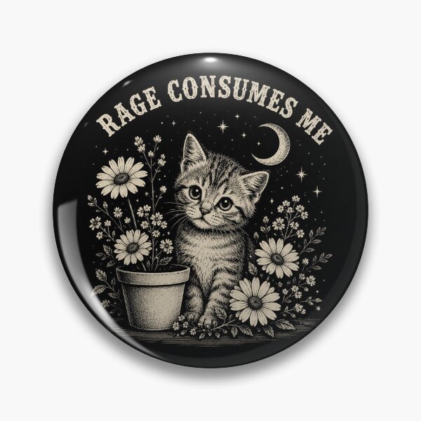 Item preview, Rage Consumes Me Cat Flower Cute Kitty Cat Meme designed and sold by Kladhadredo.