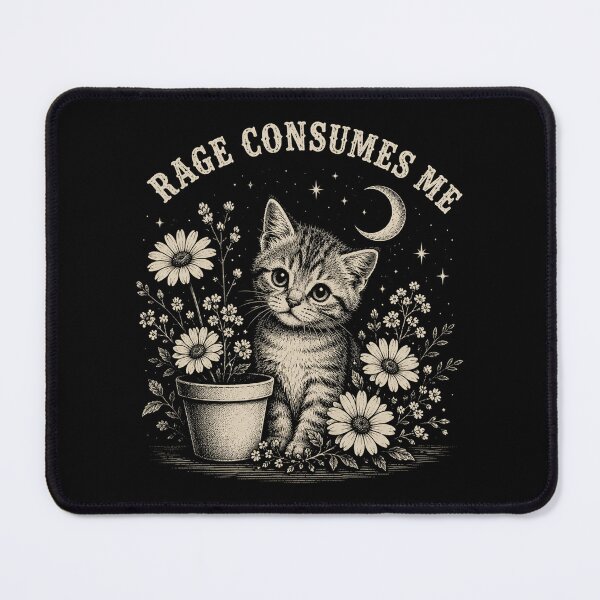Item preview, Rage Consumes Me Cat Flower Cute Kitty Cat Meme designed and sold by Kladhadredo.