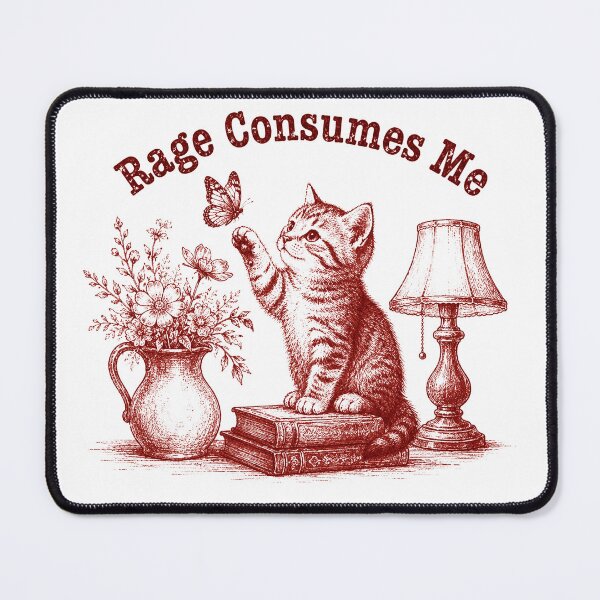 Item preview, Rage Consumes Me Cat Flower Cute Kitty Cat Meme designed and sold by Kladhadredo.
