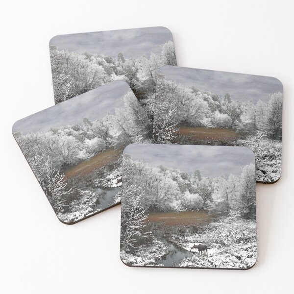 Item preview, Lone Moose on a Snowy Oxbow designed and sold by Wayne King.