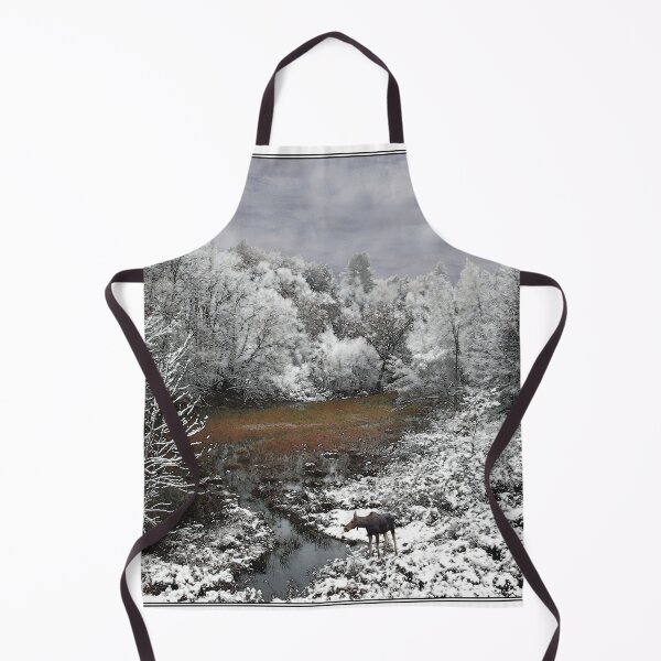Item preview, Lone Moose on a Snowy Oxbow designed and sold by Wayne King.