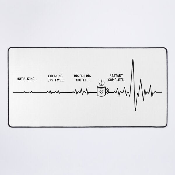 Item preview, ❤️ HEARTBEAT COLLECITON ❤️ - COFFEE ☕ - Human Software Update Initializing... designed and sold by WheelieGdArt.