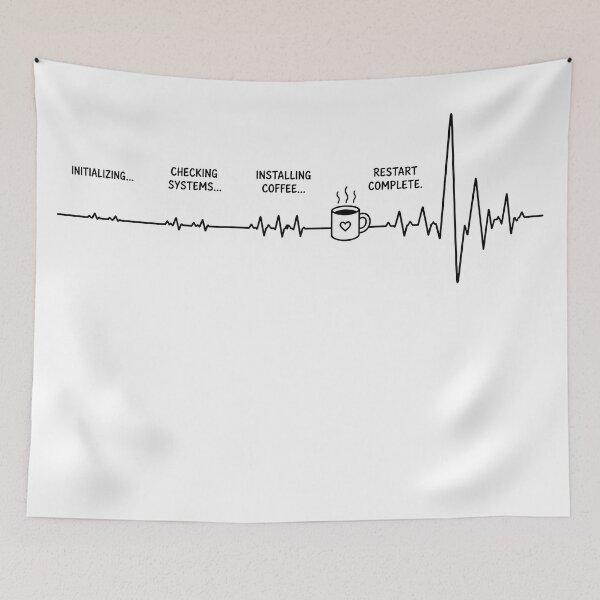 Item preview, ❤️ HEARTBEAT COLLECITON ❤️ - COFFEE ☕ - Human Software Update Initializing... designed and sold by WheelieGdArt.