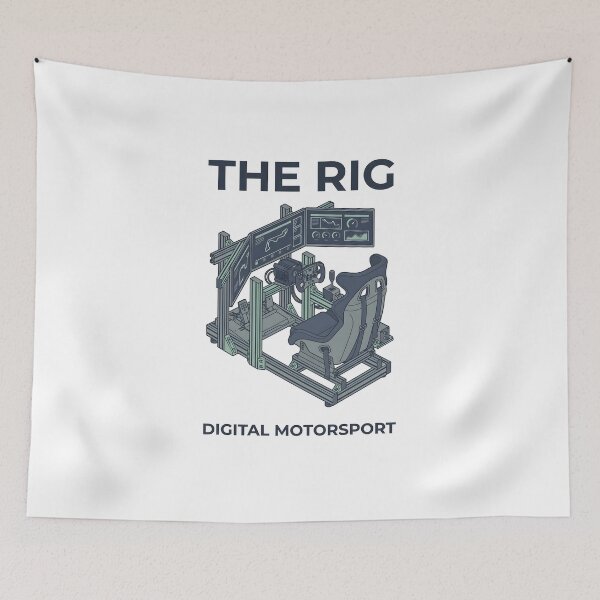 Item preview, The Rig Digital Motorsport Sim Racing Cockpit T-Shirt Graphic designed and sold by EKHOAISTORE.
