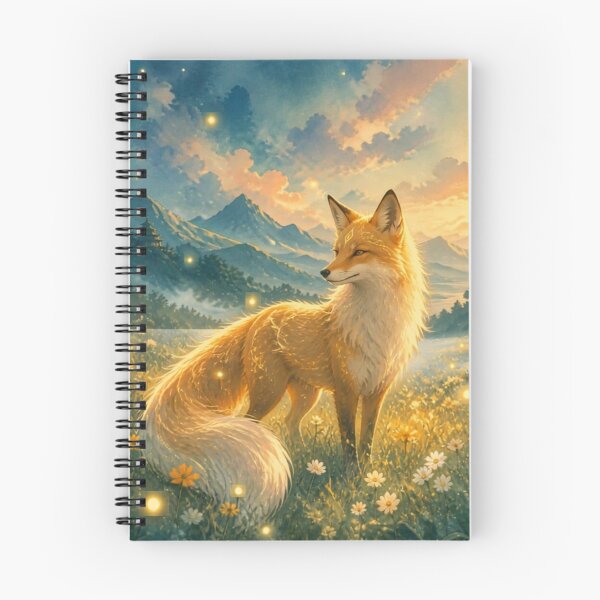 Item preview, Golden Fox Spirit – Enchanted Mountain Nature Fantasy Art Design designed and sold by DervoTeck2767.