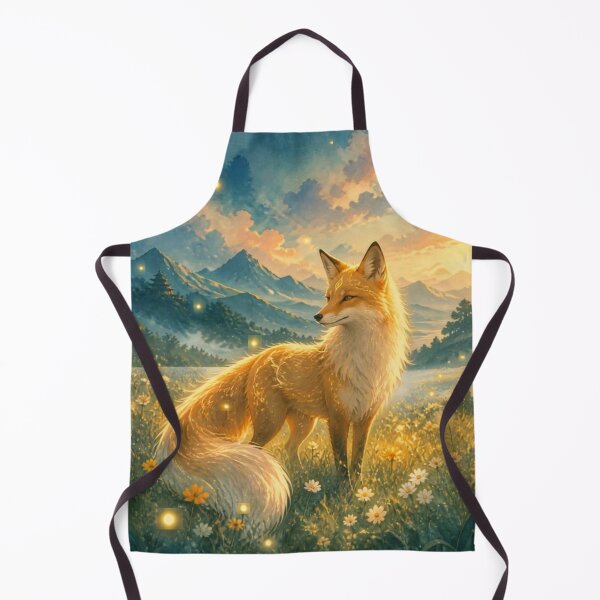 Item preview, Golden Fox Spirit – Enchanted Mountain Nature Fantasy Art Design designed and sold by DervoTeck2767.