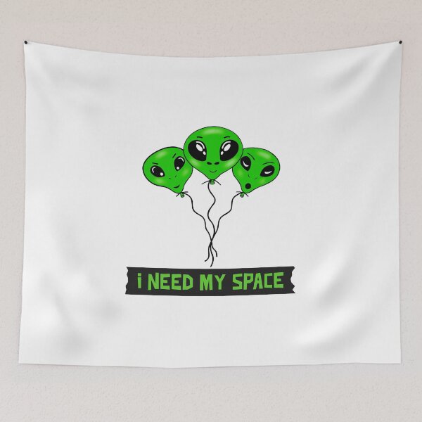 Item preview, I Need My Space Alien Balloons designed and sold by Sartoris Art.