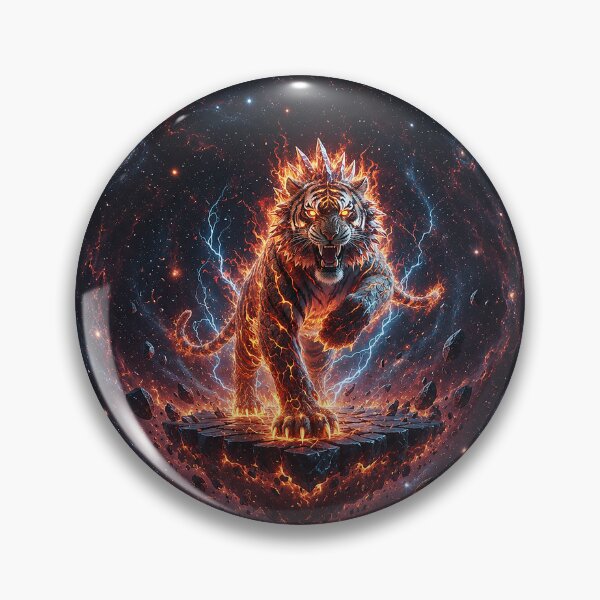 Item preview, Ignisclaw Starbreaker: The Galactic Flame Tiger designed and sold by BlissBlvdShop.