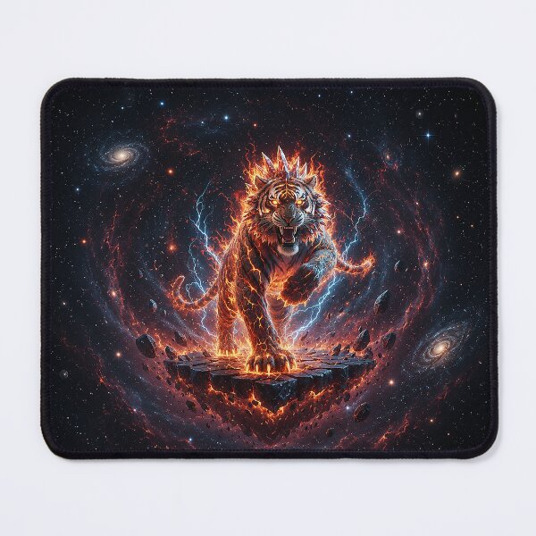 Item preview, Ignisclaw Starbreaker: The Galactic Flame Tiger designed and sold by BlissBlvdShop.