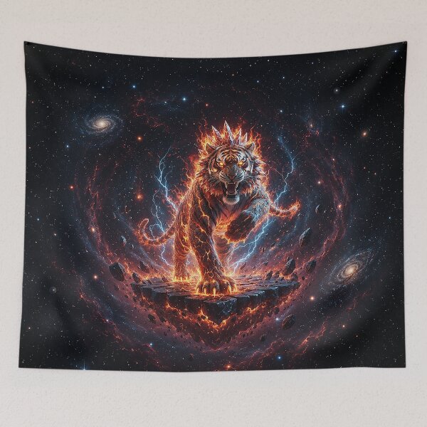 Item preview, Ignisclaw Starbreaker: The Galactic Flame Tiger designed and sold by BlissBlvdShop.