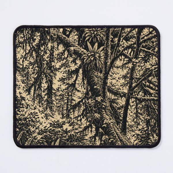 Item preview, Fern Jungle Landscape | Tropical Linocut designed and sold by Linoluca.