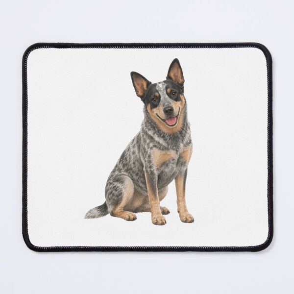Item preview, Blue Merle Heeler Portrait Sitting Pose designed and sold by RealEqEdit.