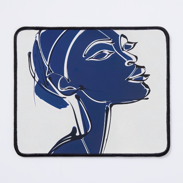 Item preview, Congolese woman - Blue Abstract Art designed and sold by shadow-bloom.