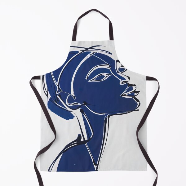 Item preview, Congolese woman - Blue Abstract Art designed and sold by shadow-bloom.