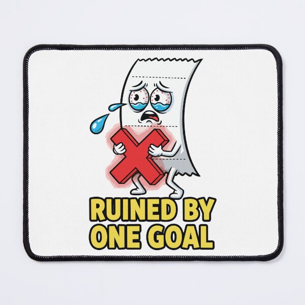 Item preview, "Ruined By One Goal" Funny Sports Betting Graphic - Parlay Bet Loser Humor - Crying Ticket Art designed and sold by BestChoiceService.