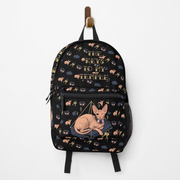 Item preview, Winking Sphynx Cat Guarding Keys Tattoo Art designed and sold by ZUMERI.