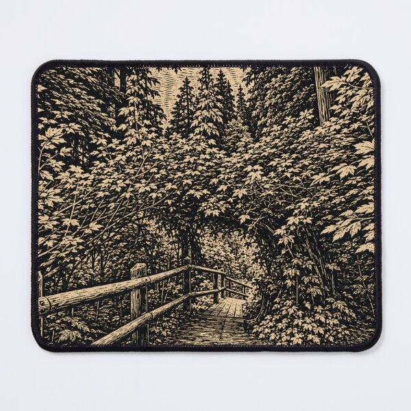 Item preview, Hiking Trail Bridges | Linocut Nature designed and sold by Linoluca.
