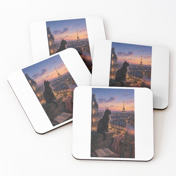 Item preview, Evening artistry over Paris rooftops designed and sold by TaiwoDesigns.