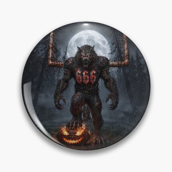 Item preview, Werewolf Football Monster in Gothic Horror Forest designed and sold by Aimaniia666.