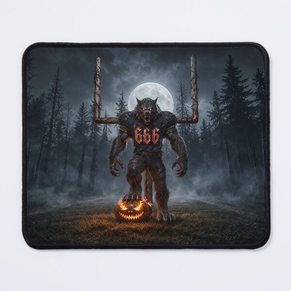 Item preview, Werewolf Football Monster in Gothic Horror Forest designed and sold by Aimaniia666.