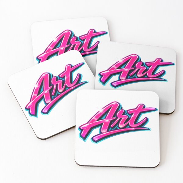 Item preview, Retro Pink and Blue Airbrush Text Graphic designed and sold by dragonmotor7.