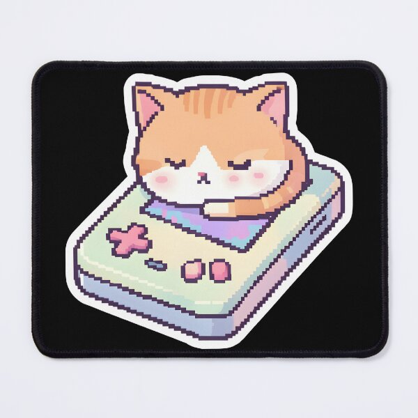 Item preview, Cute Pixel Cat Sleeping on Retro Gameboy Kawaii Gaming designed and sold by KCasual.