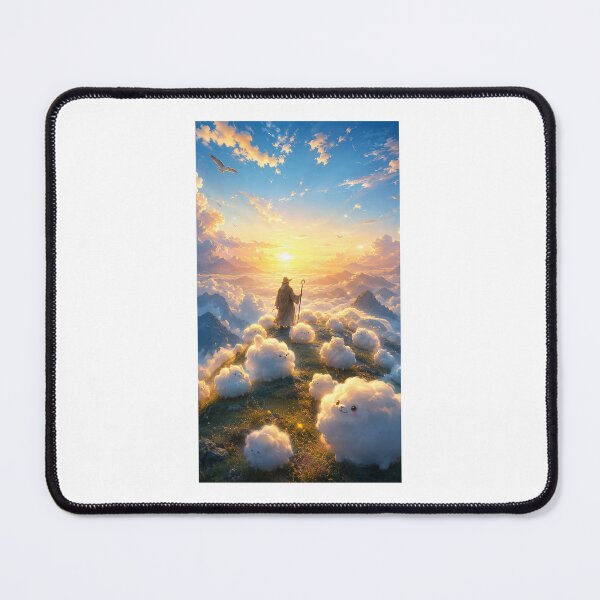Item preview, The Cloud Shepherd Dreamlike Sunrise Fantasy Art designed and sold by TaiwoDesigns.