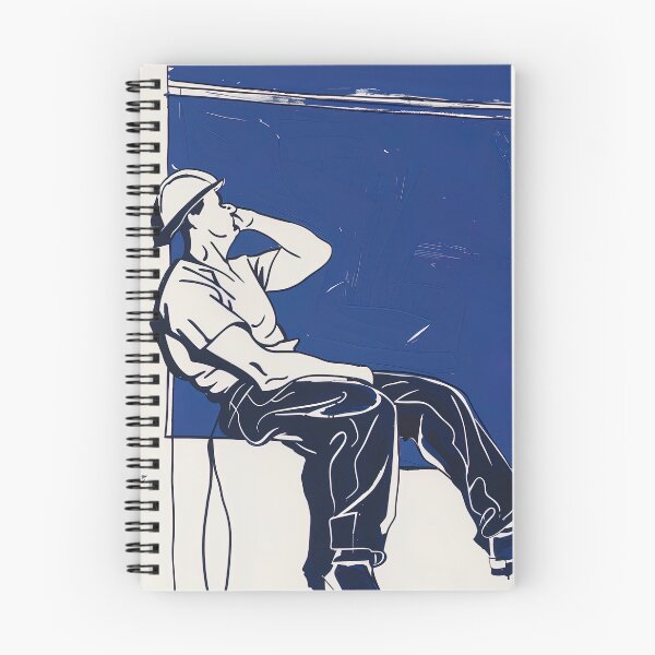 Item preview, Construction worker  - Blue Abstract Art designed and sold by shadow-bloom.