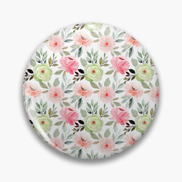 Item preview, Soft Pink and Green Floral Pattern designed and sold by TeeGeeTees.