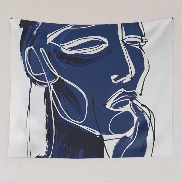 Item preview, Contempt  - Blue Abstract Art designed and sold by shadow-bloom.