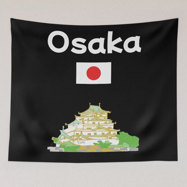Item preview, Osaka city travel souvenir Japanese castle lover gift Japan flag keepsake designed and sold by Artstastic.