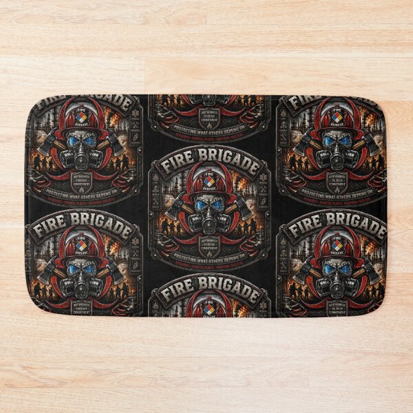 Item preview, Fire Brigade American Flag Industrial Firefighter Hazmat Rescue Badge designed and sold by artistwill.