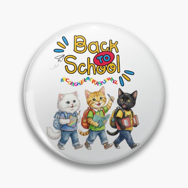 Item preview, Cute Kittens Back to School Watercolor - First day of school - School Vibes designed and sold by VibranPalette.